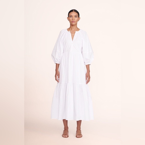 New Staud Elegant Brown Maxi Dress size 4 - Picture 6 of 8